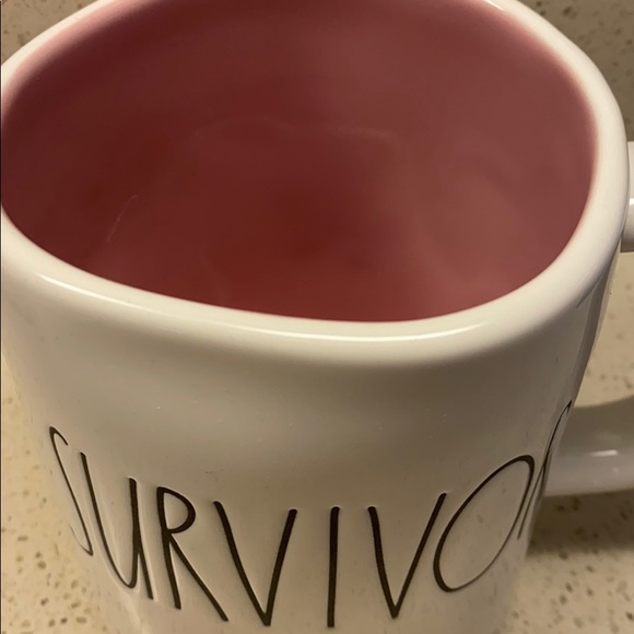 Rae Dunn survivor mug- light pink inside - Picture 2 of 2